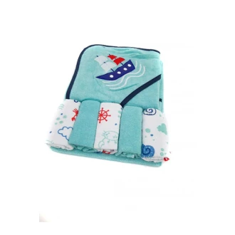 Baby Hooded Towel + 5 Washclothes