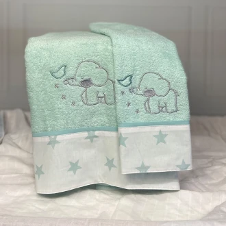 Σετ βρεφικές πετσέτες 2τμχ Elephant ABΟ