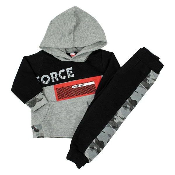 Σετ Φόρμας Force Μαύρο Joyce 36869 paidiko set joyce 22641050greyblack 01